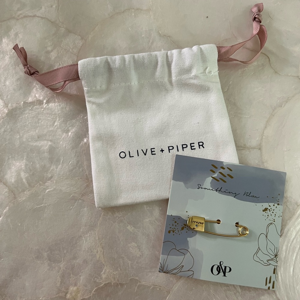 Olive + Piper Something Blue Safety Pin NEVER USED